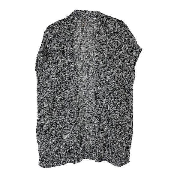 Eileen Fisher Sweater Women's XS Black Open Gray Cardigan Knit Linen Cotton - Picture 6 of 8